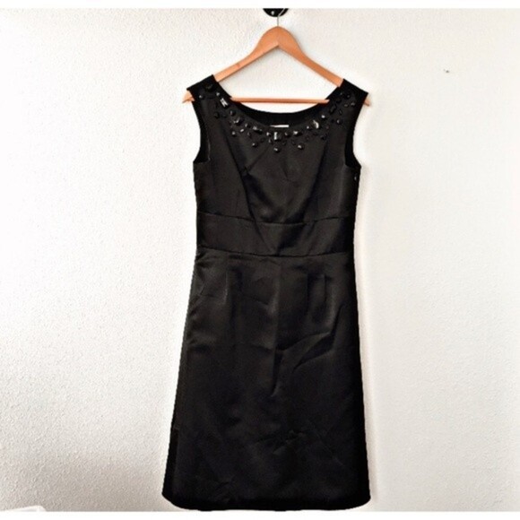 LOFT Dresses & Skirts - Ann Taylor LOFT Black Beaded Sheath Dress